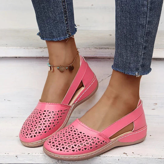 Heidi-Mode | Perforierte Slip-On Ballerinas