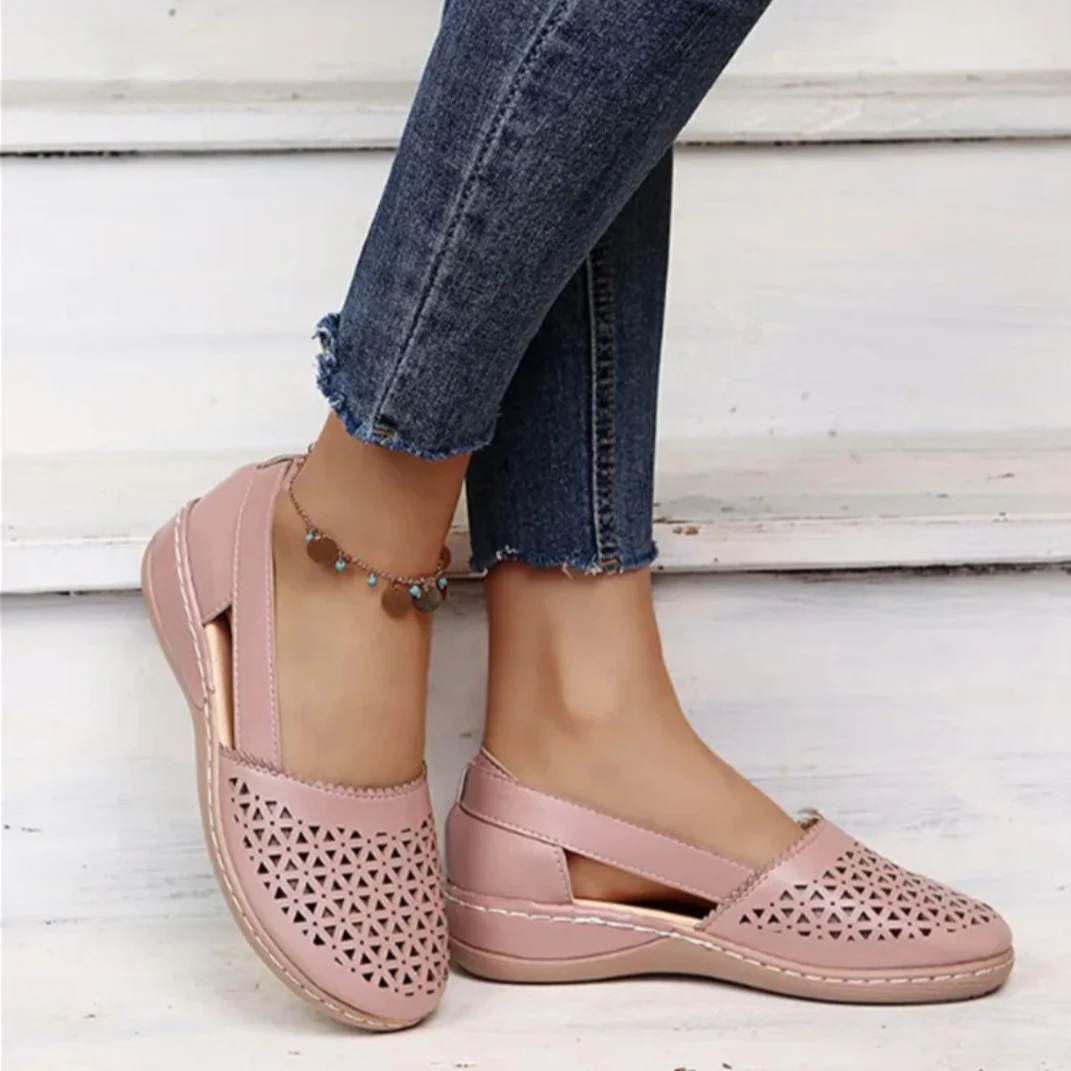 Heidi-Mode | Perforierte Slip-On Ballerinas