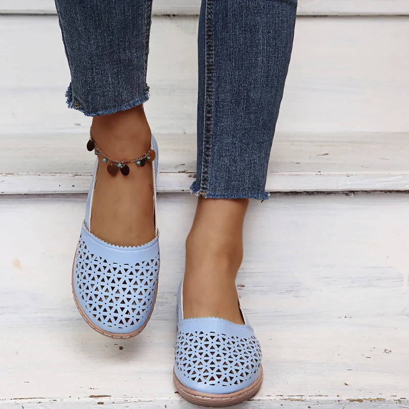 Heidi-Mode | Perforierte Slip-On Ballerinas