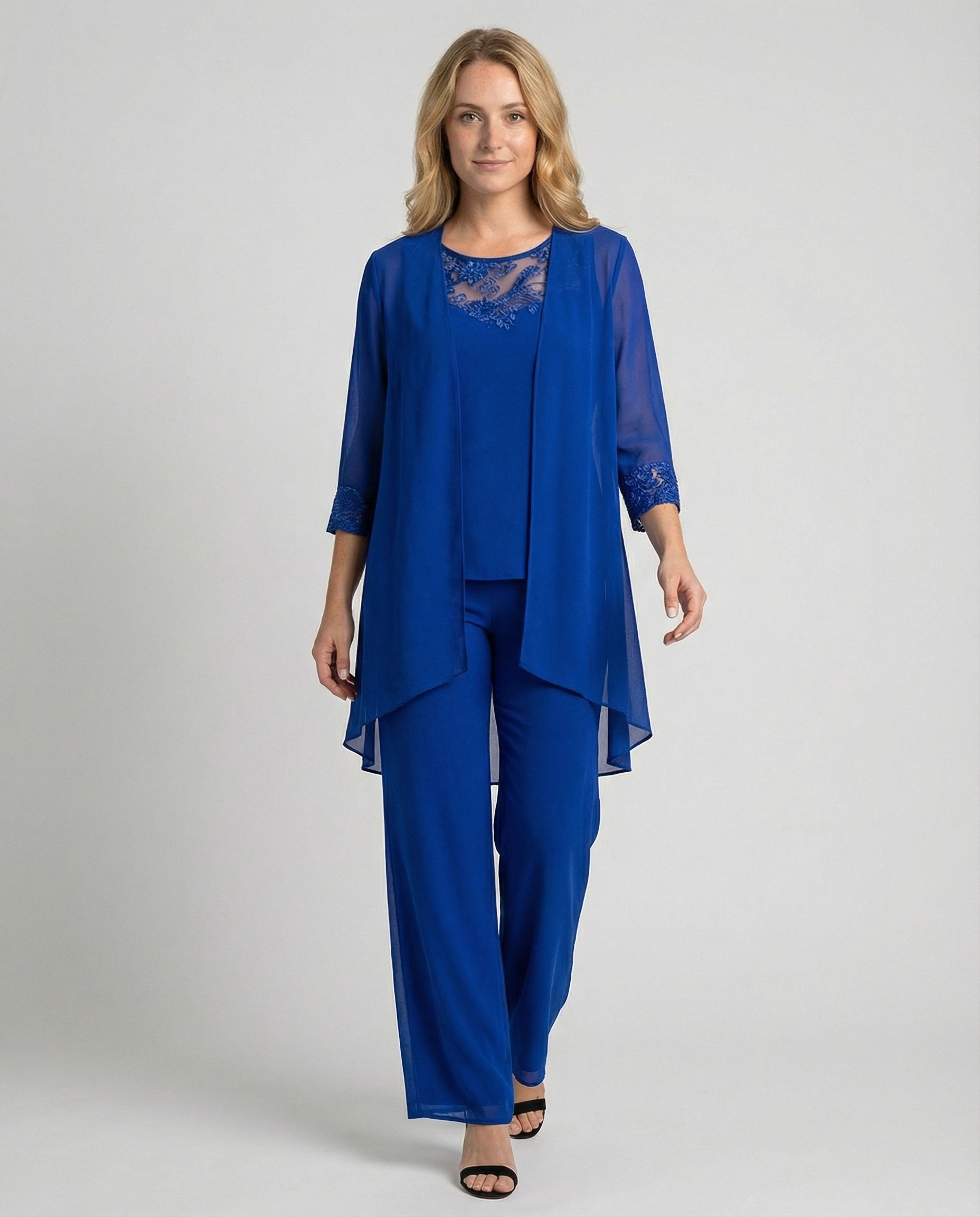 Damen Dreiteiliges Business-Set mit Blazer, Weste & Hose | Heidi-Mode