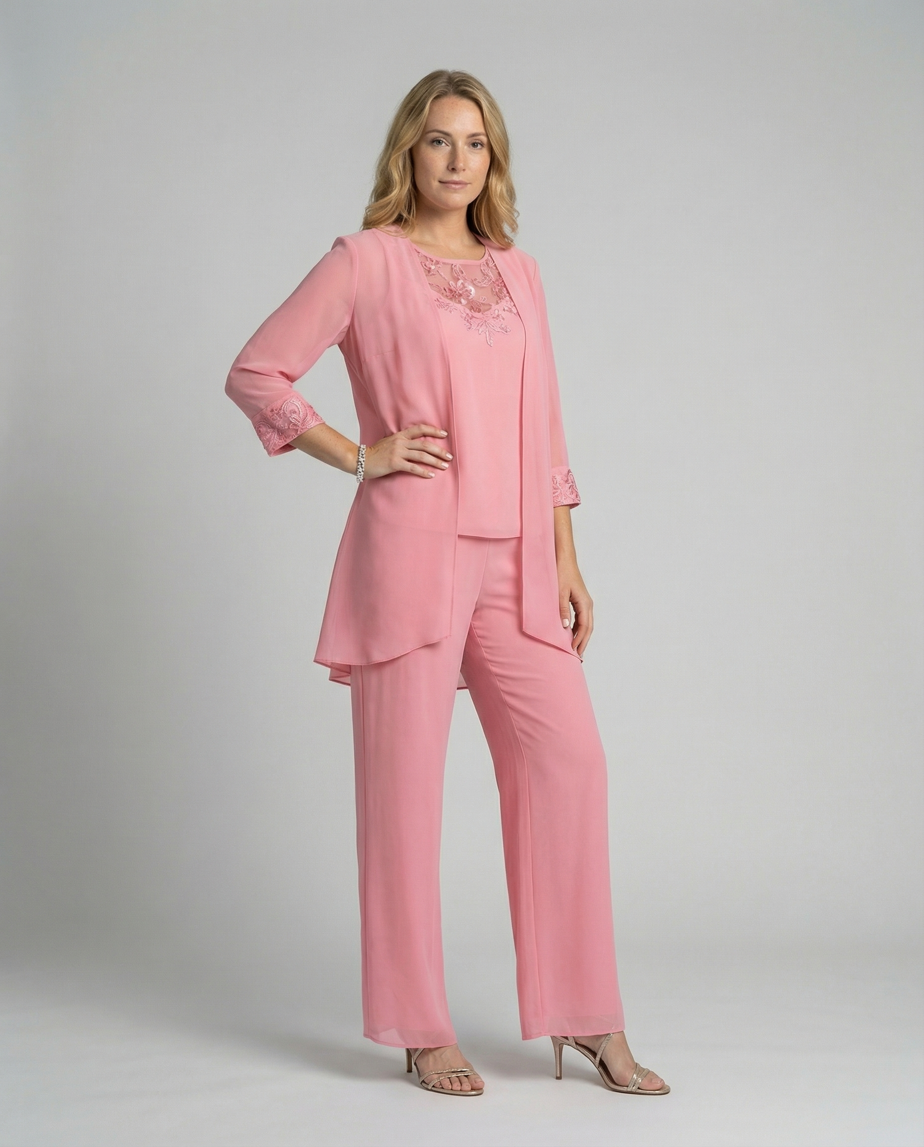 Damen Dreiteiliges Business-Set mit Blazer, Weste & Hose | Heidi-Mode