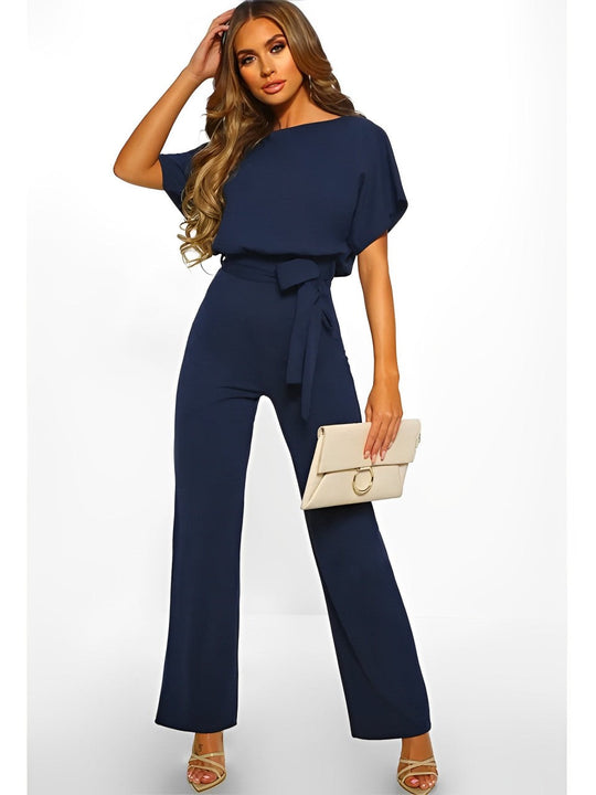 High-Waist Jumpsuit mit geradem Schnitt