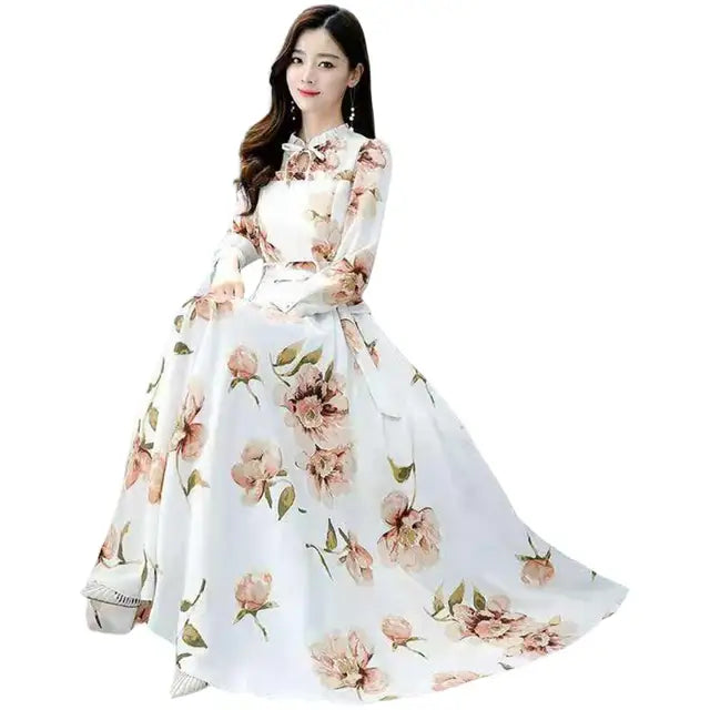 Lang Mouwen Maxi Jurk