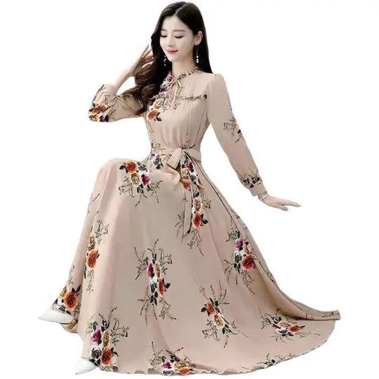 Lang Mouwen Maxi Jurk