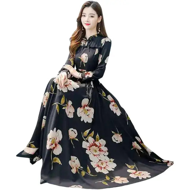 Lang Mouwen Maxi Jurk