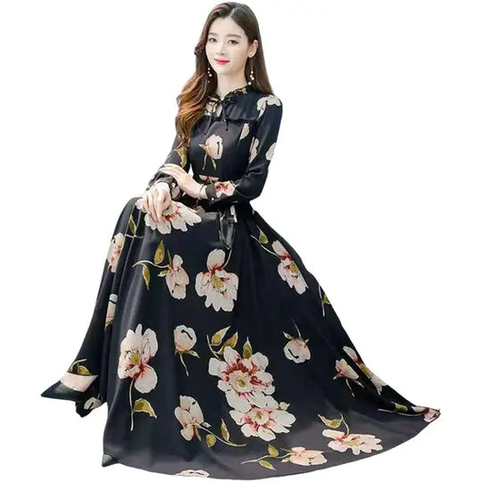 Lang Mouwen Maxi Jurk