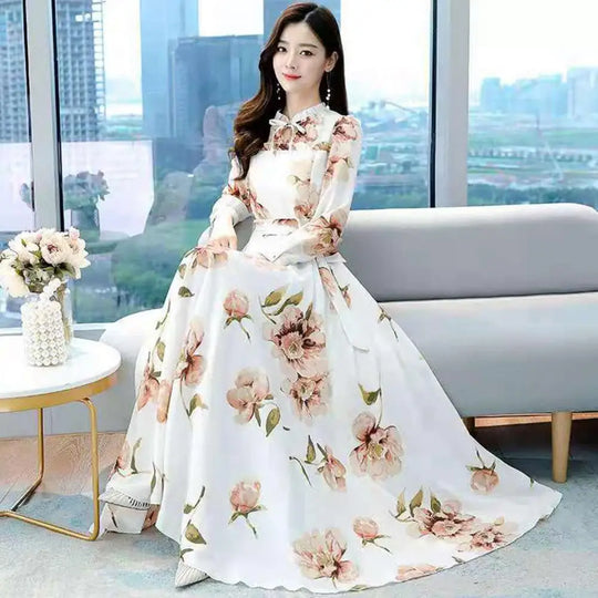 Lang Mouwen Maxi Jurk