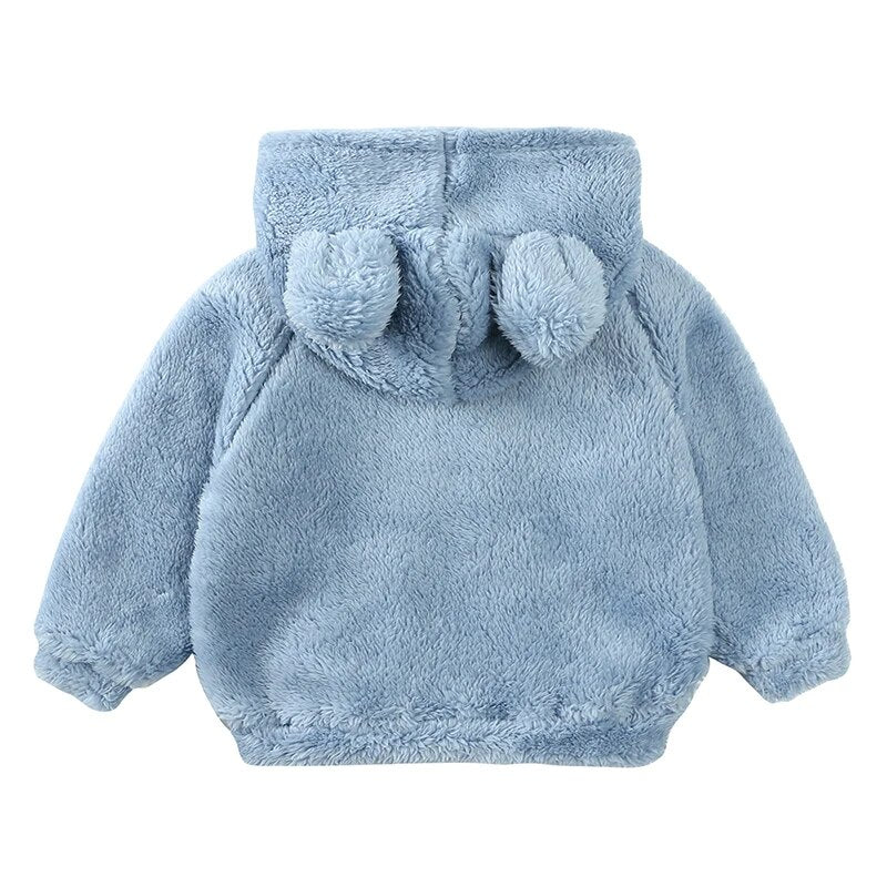 Heidi-Mode Comfort Modische Bären-Kinderjacke aus dickem Samt