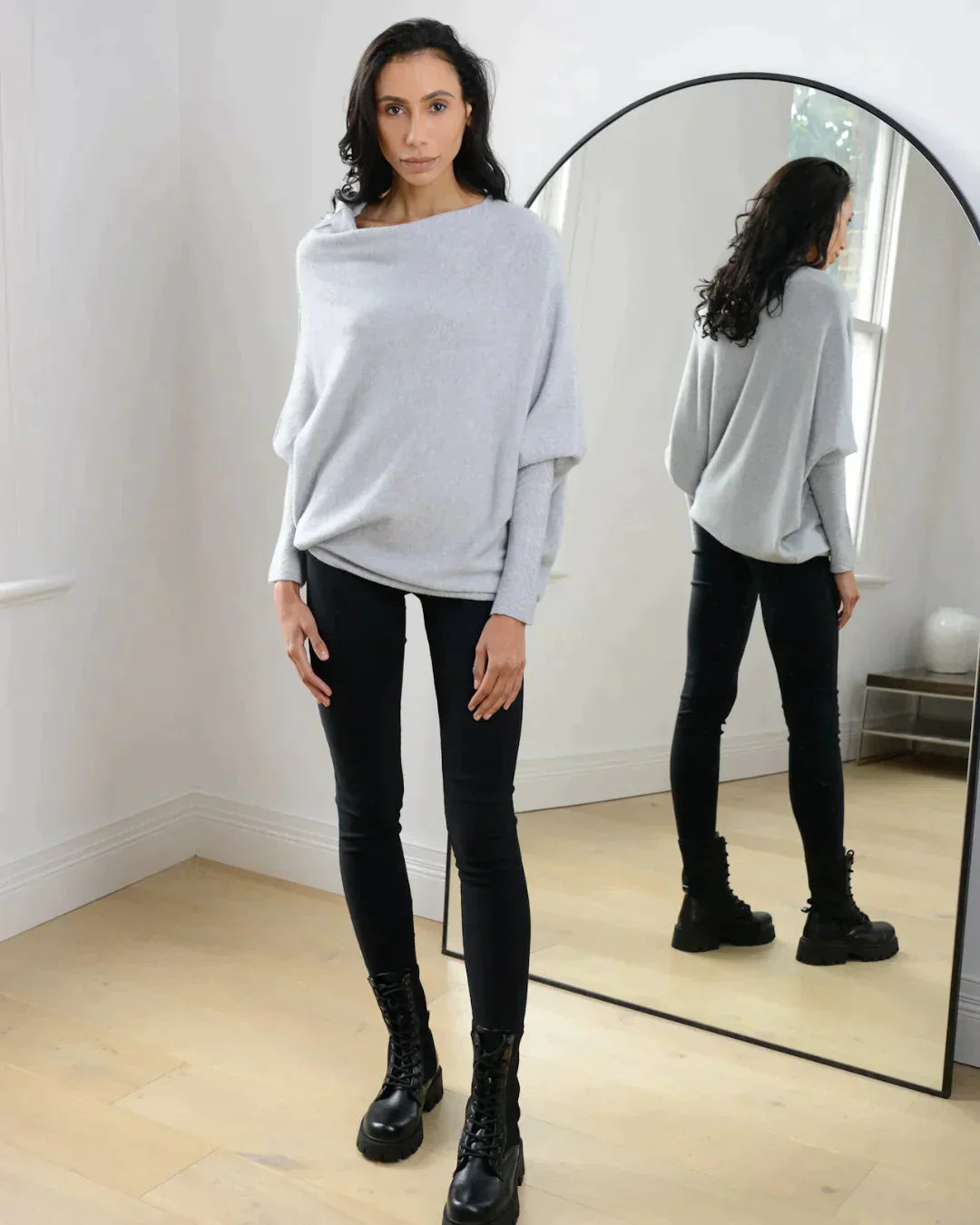 Heidi-Mode | Asymmetrisch Drapierter Pullover