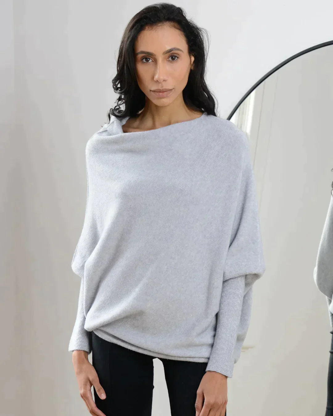 Heidi-Mode | Asymmetrisch Drapierter Pullover