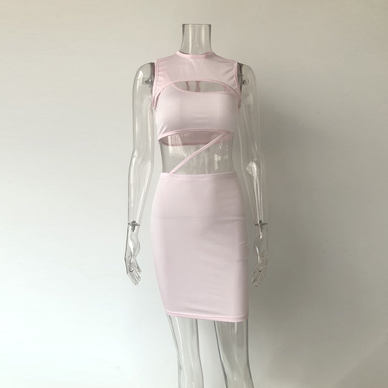 Heidi-Mode | Hollow Chest Bauchband Bodycon Kleid