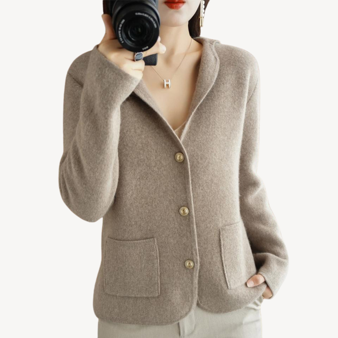 Heidi-Mode | Damen Wollcardigan mit Knöpfen