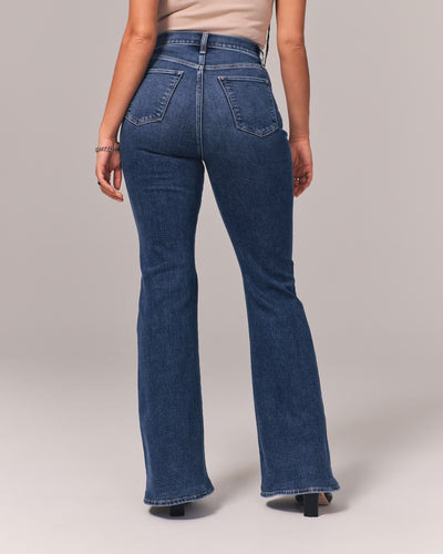 Damen High-Waist Bootcut-Jeans