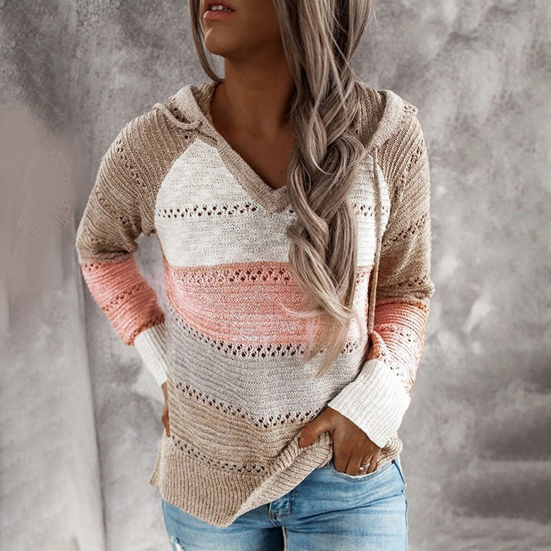 Damen Pullover Mit V-Ausschnitt