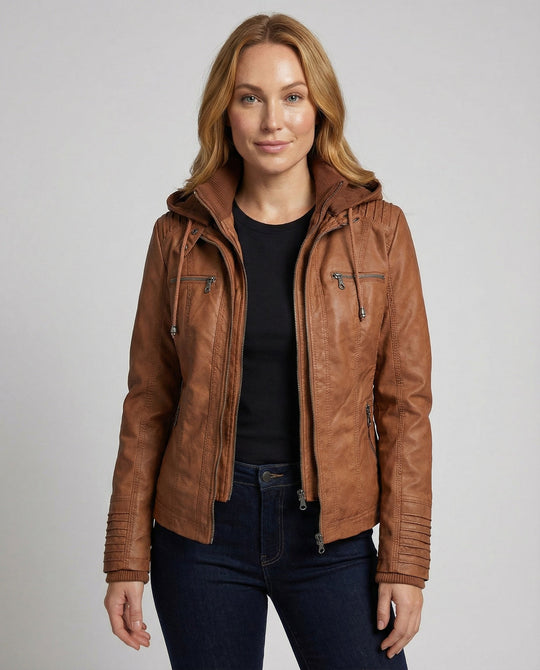 Wetterfeste Damenjacke Kapuze | Heidi-Mode