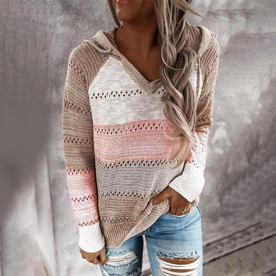 Damen Pullover Mit V-Ausschnitt