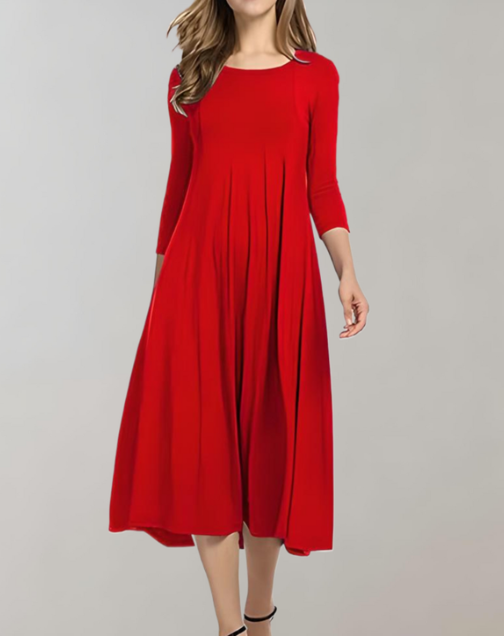 Heidi-Mode | Swingkleid Mit 3/4 Ärmeln Für Einen Stilvollen Look