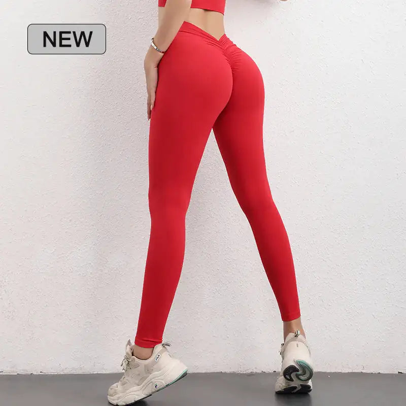 Heidi-Mode | Sport Legging - Damen - V-Linie Hohe Taille