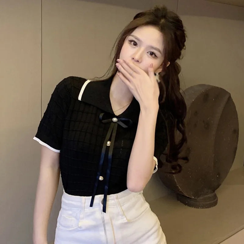 crop top met reverskraag