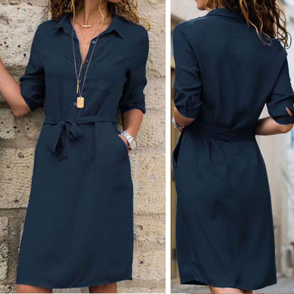 Heidi-Mode | Dunkelblaues Schickes Kleid