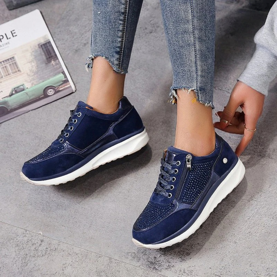 Heidi-Mode | Leder mit Reißverschluss Damenschuhe