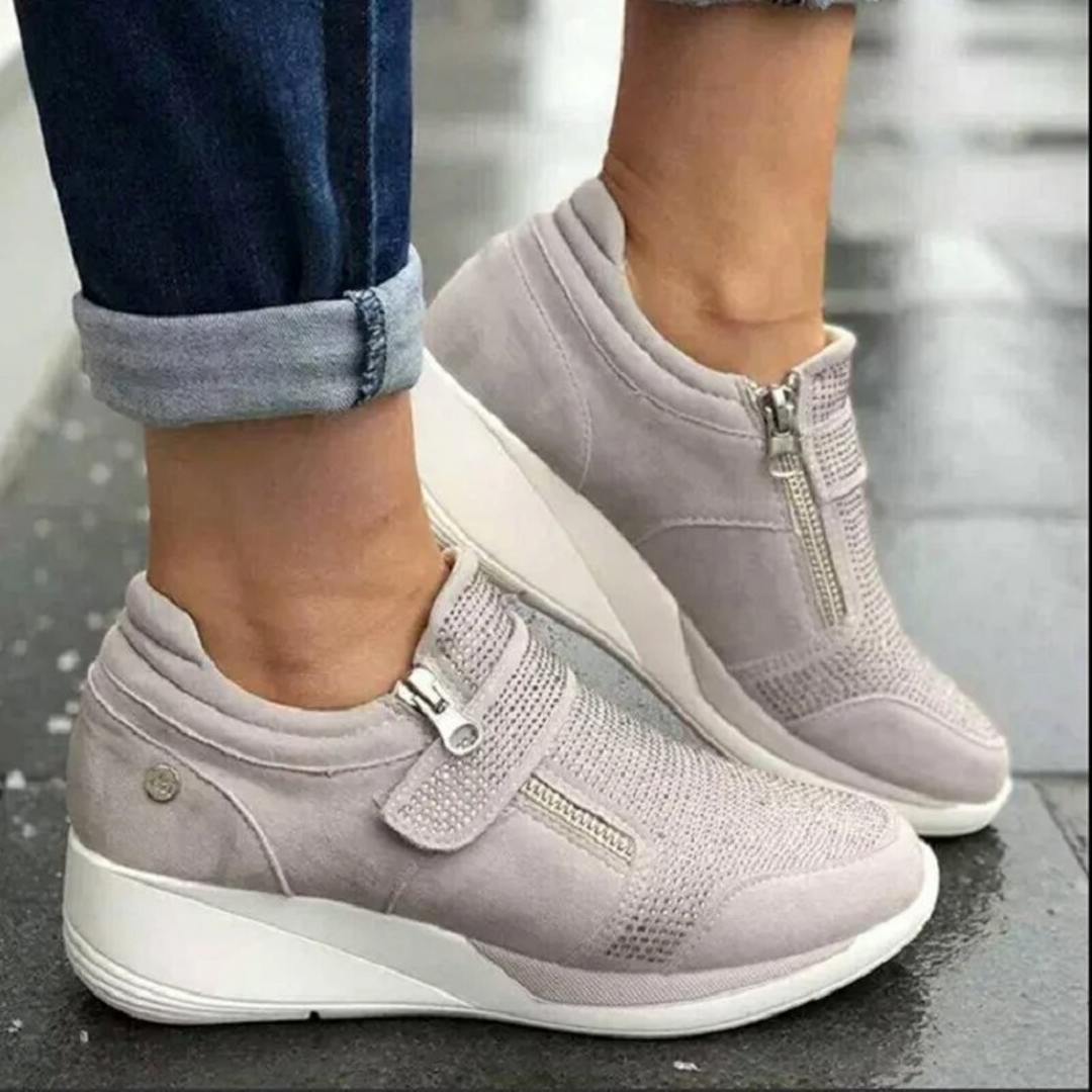 Heidi-Mode | Flache Hohe Sohle Bequeme Damenschuhe