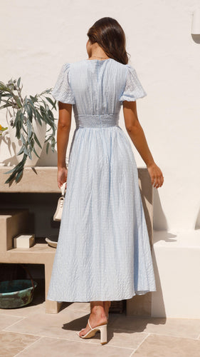 Heidi-Mode | V-Ausschnitt Midi Kleid für Frauen