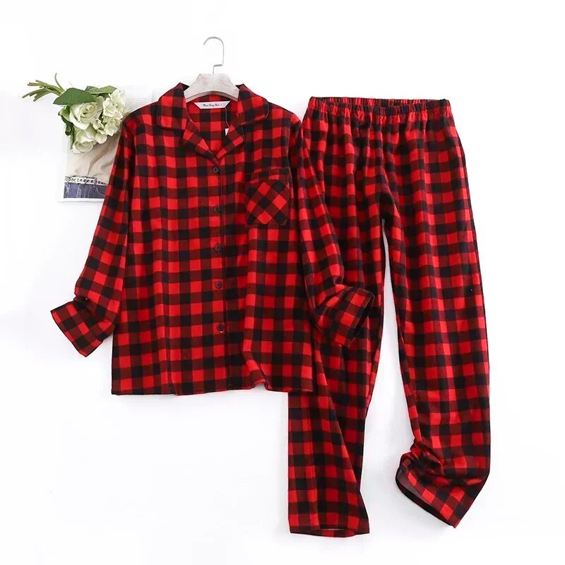 Heidi-Mode | Bequemes Damen Pyjama Satz mit Lebendigen Mustern Zweiteiler