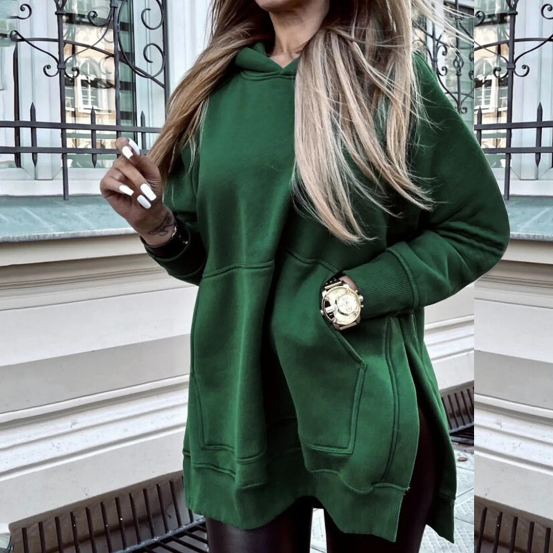 Heidi-Mode | Stilvolle Jacke mit Kapuze und Schlitz