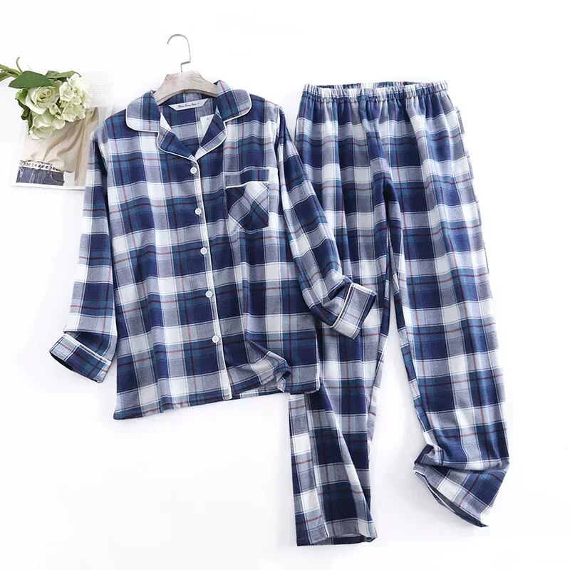 Heidi-Mode | Bequemes Damen Pyjama Satz mit Lebendigen Mustern Zweiteiler