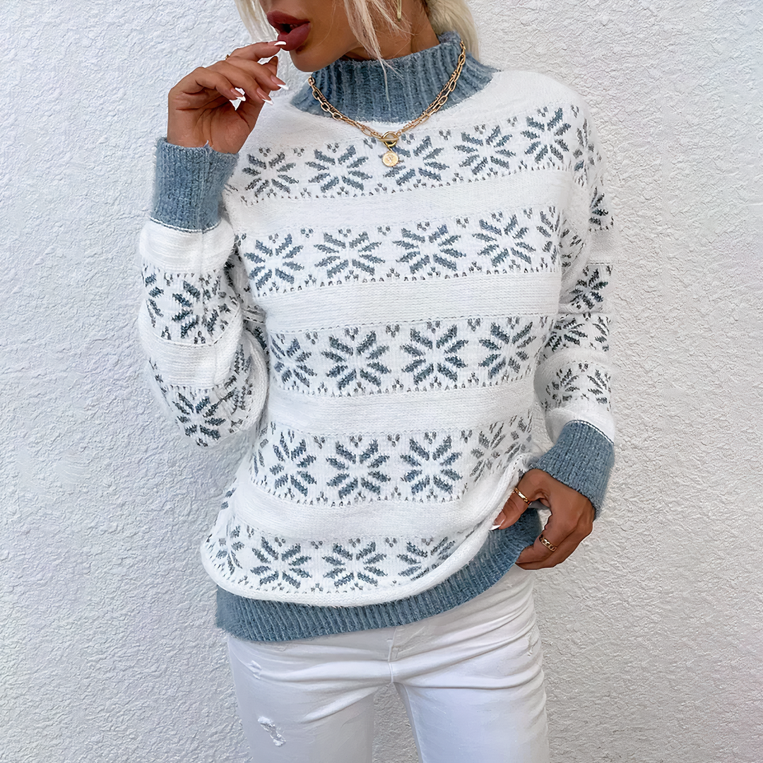 Heidi-Mode | Pull Avec Flocon De Neige Tricoté
