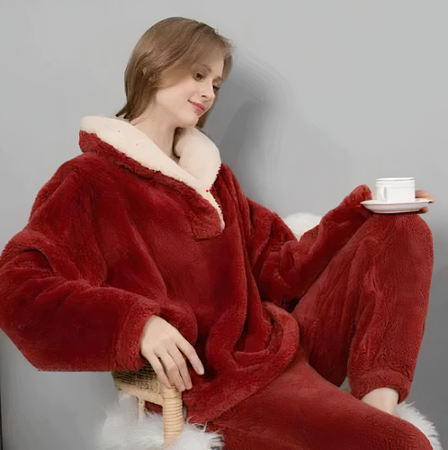 Heidi-Mode | Pyjama Set Aus Fleece Für Damen