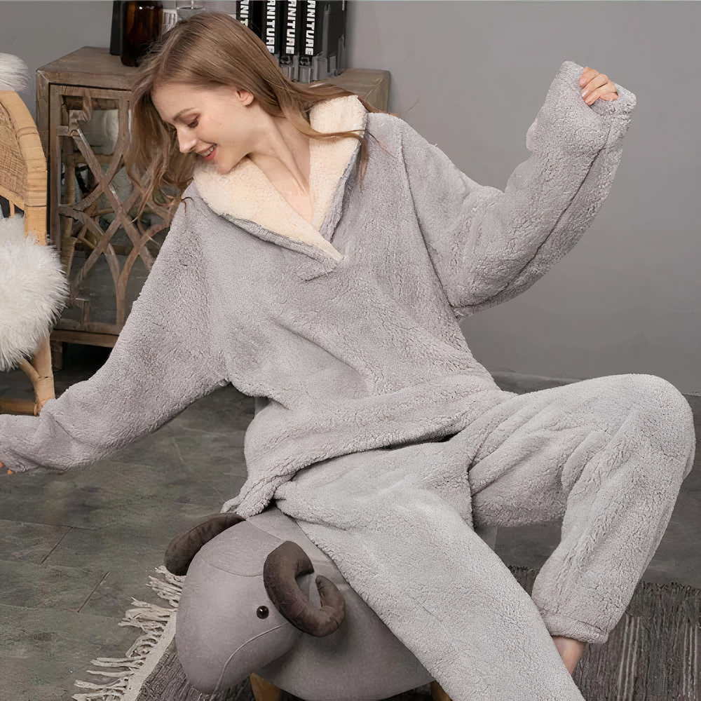 Heidi-Mode | Pyjama Set Aus Fleece Für Damen