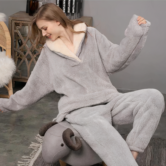 Heidi-Mode | Pyjama Set Aus Fleece Für Damen