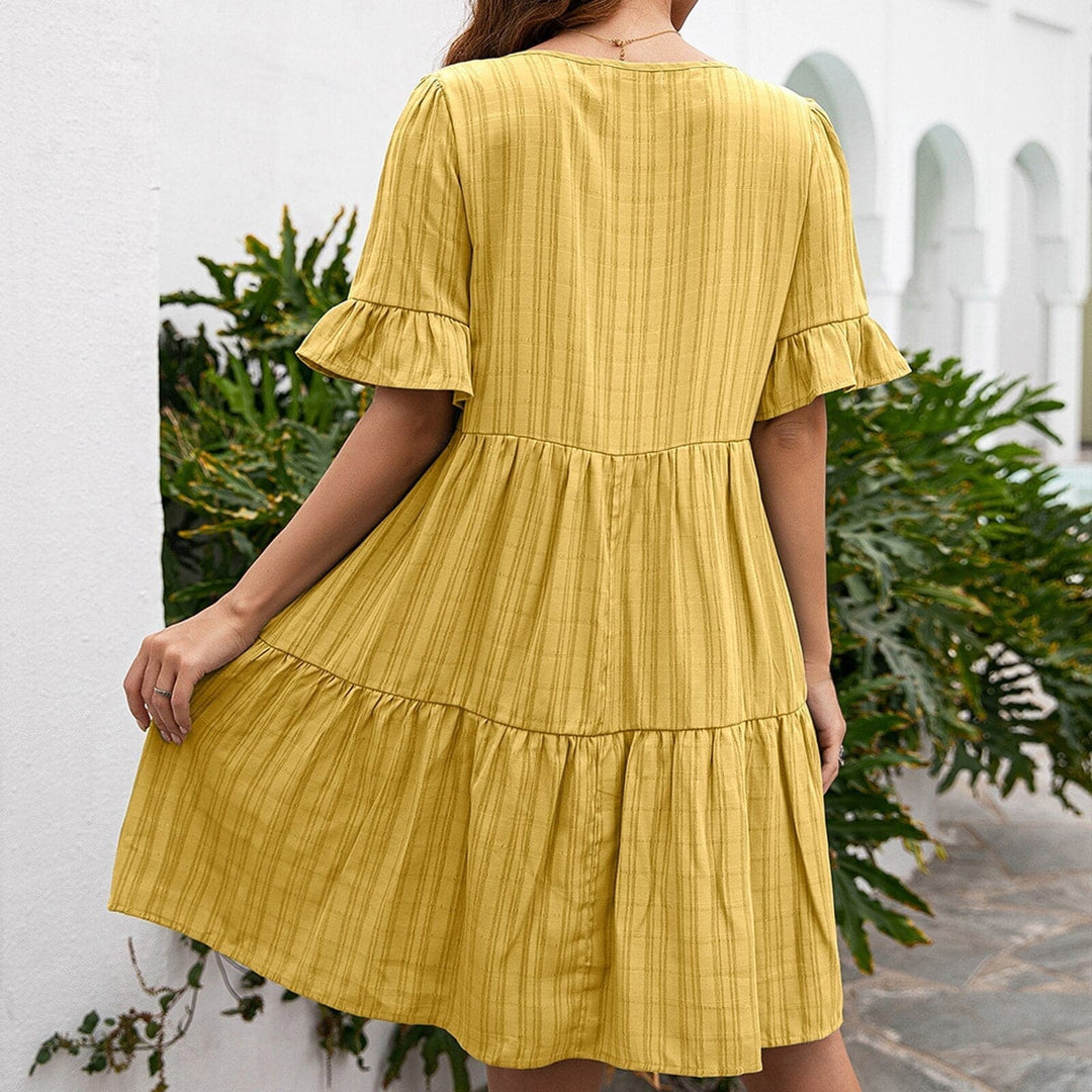 Heidi-Mode | Luftiges und Lockere Sommerkleid mit Kurzen Ärmeln