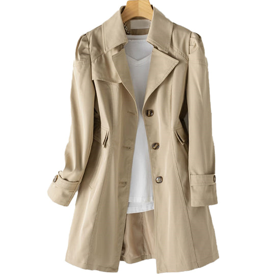 Heidi-Mode | Langer Trenchcoat Regenjacke für Damen