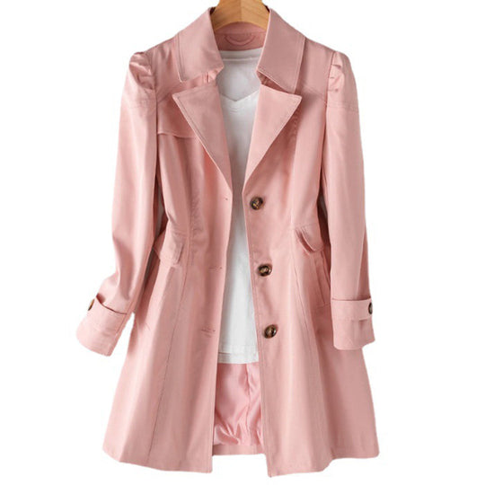 Heidi-Mode | Langer Trenchcoat Regenjacke für Damen