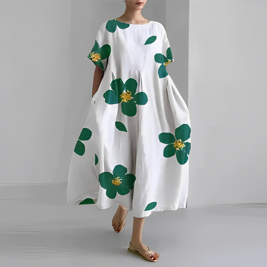 Boho weite Blumen Kleid - Frühling