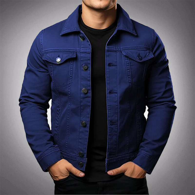 Heidi-Mode | Denim Jacke für Männer für Komfort Vielseitigkeit