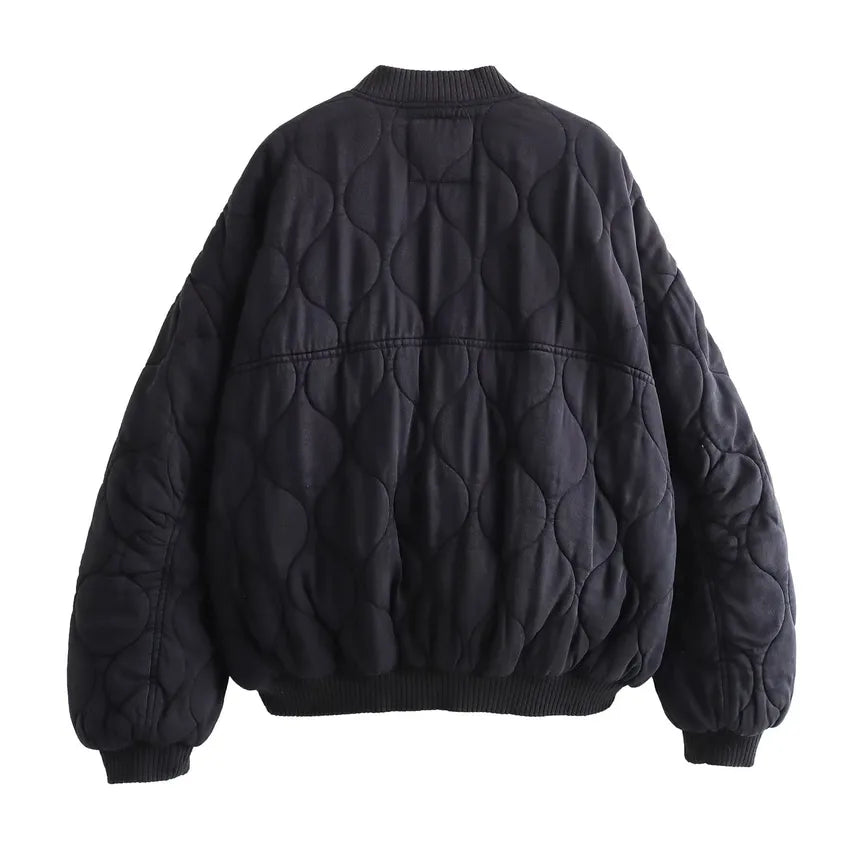 Baumwolljacke mit Rundhalsausschnitt