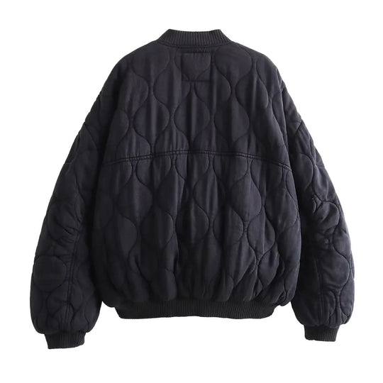 Baumwolljacke mit Rundhalsausschnitt
