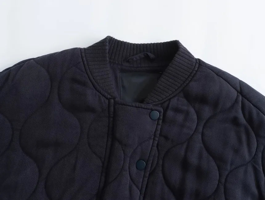 Baumwolljacke mit Rundhalsausschnitt
