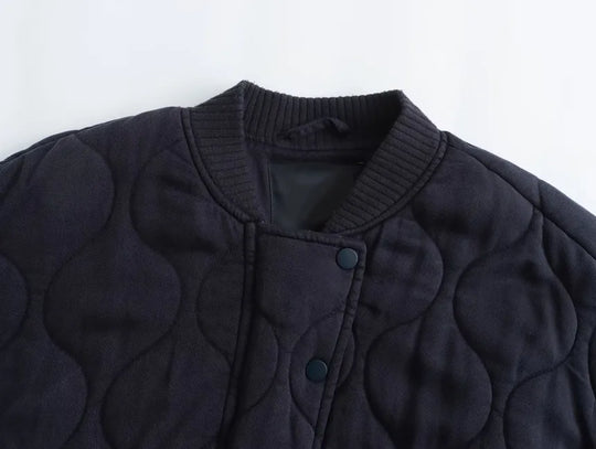 Baumwolljacke mit Rundhalsausschnitt