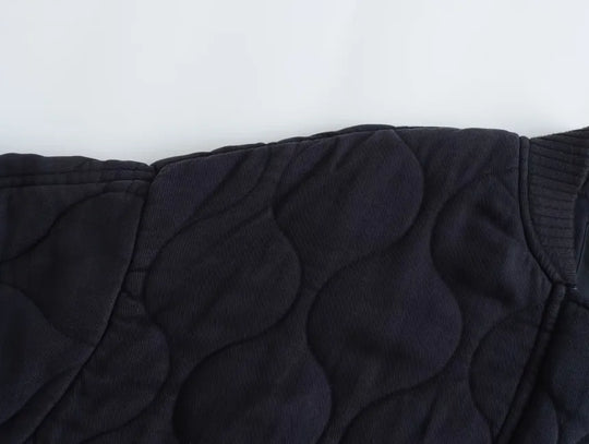 Baumwolljacke mit Rundhalsausschnitt