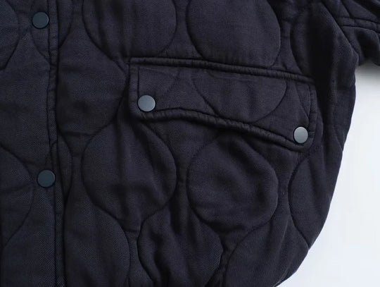 Baumwolljacke mit Rundhalsausschnitt