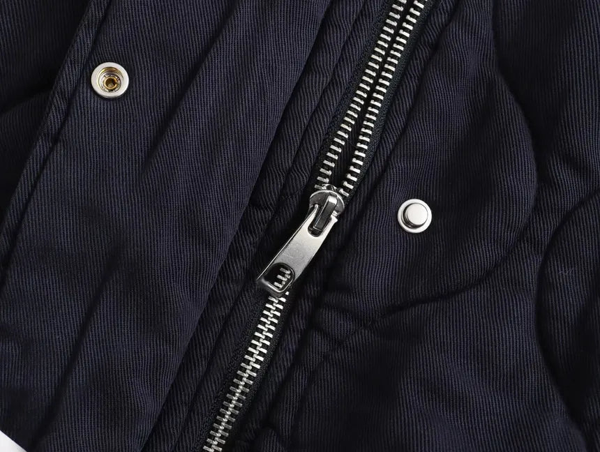 Baumwolljacke mit Rundhalsausschnitt