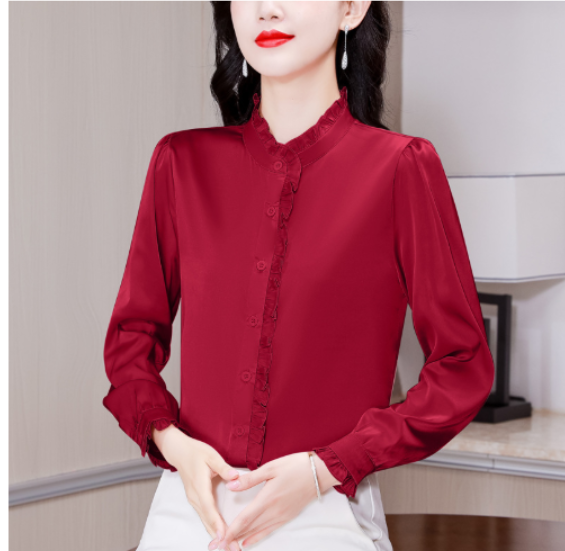 Heidi-Mode | Langarmbluse, elegantes lässiges Damenoberteil