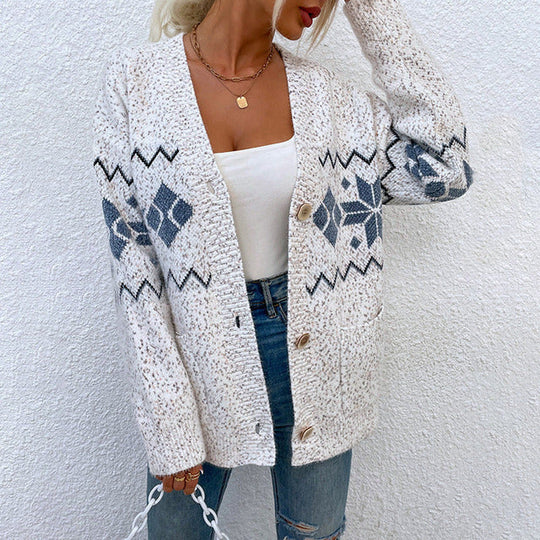 Heidi-Mode | Damen Warme Strickjacke Lange Ärmel