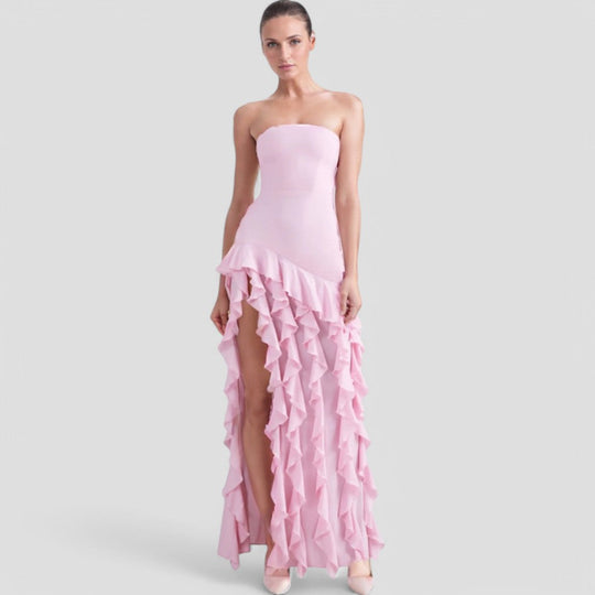 Heidi-Mode | Ärmelloses Rüschenkleid Elegante Stille Luxusmode