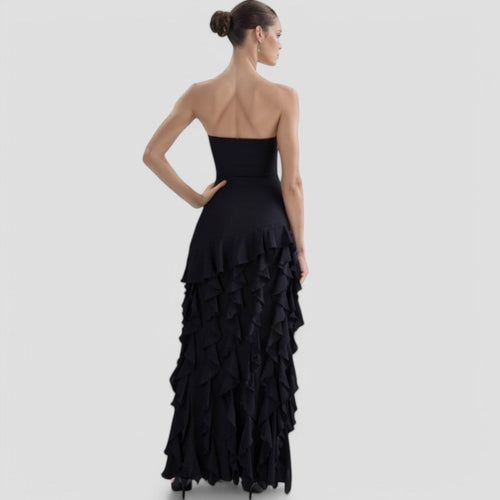 Heidi-Mode | Ärmelloses Rüschenkleid Elegante Stille Luxusmode